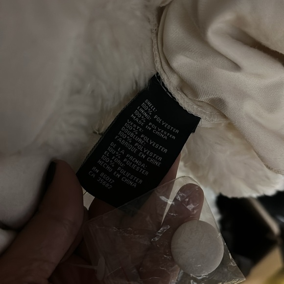 Bebe Shearling/Suede Back Lace Up Coat - Picture 7 of 8